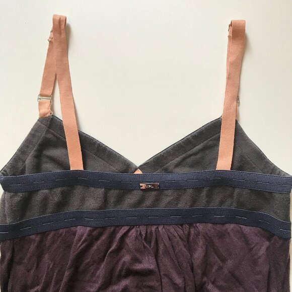 VPL Tank Convexity Breaker Cami Color Block Flowy Top Shirt Empire Waist Sz L - Picture 7 of 12